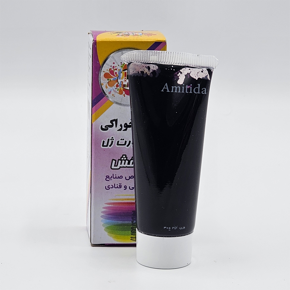 رنگ خوراکی ژله ای آمیتیدا بنفش ۳۰ گرم بسته ۱۲ عددی